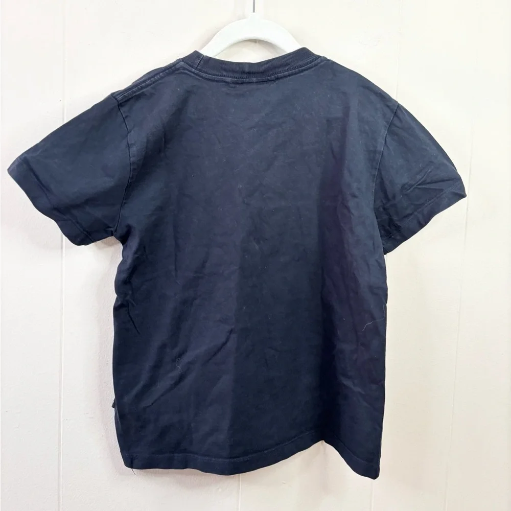 Molo navy blue t shirt unisex organic cotton graphic size 7